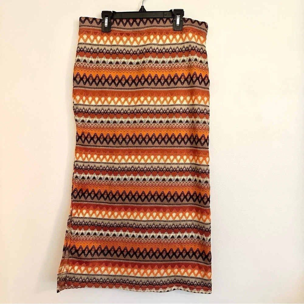 SHEIN Retro Vintage Inspired Fitted Stretch Long Skirt Size XL